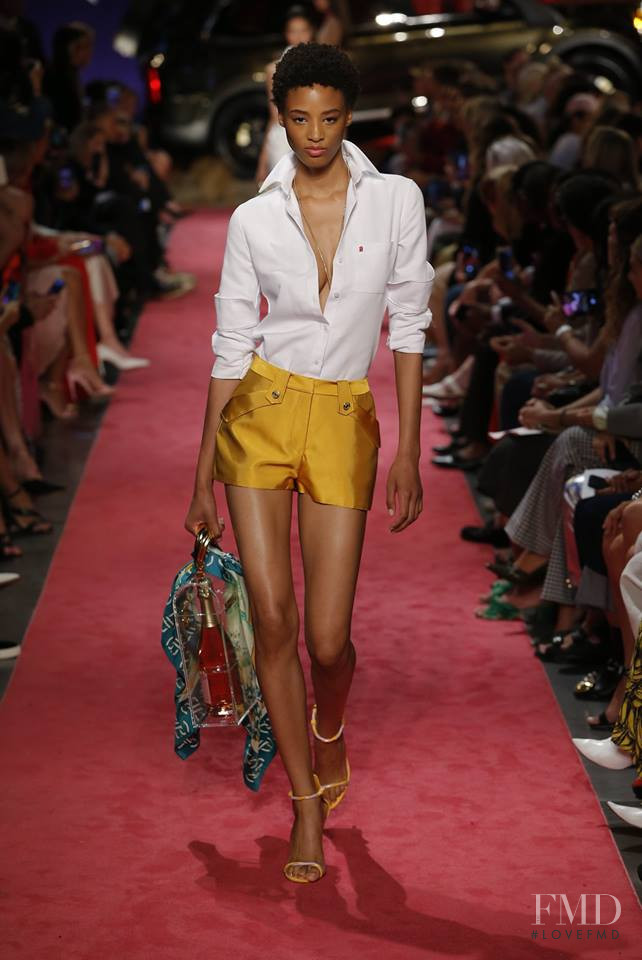 Janaye Furman featured in  the Brandon Maxwell fashion show for Spring/Summer 2019