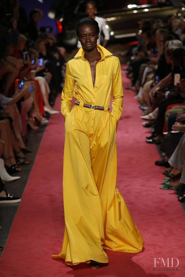 Fatou Jobe featured in  the Brandon Maxwell fashion show for Spring/Summer 2019