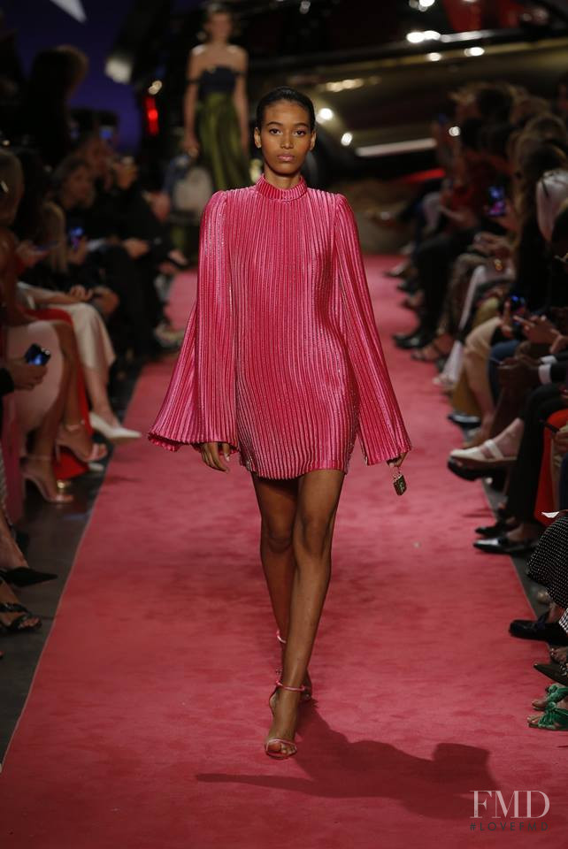Manuela Sanchez featured in  the Brandon Maxwell fashion show for Spring/Summer 2019