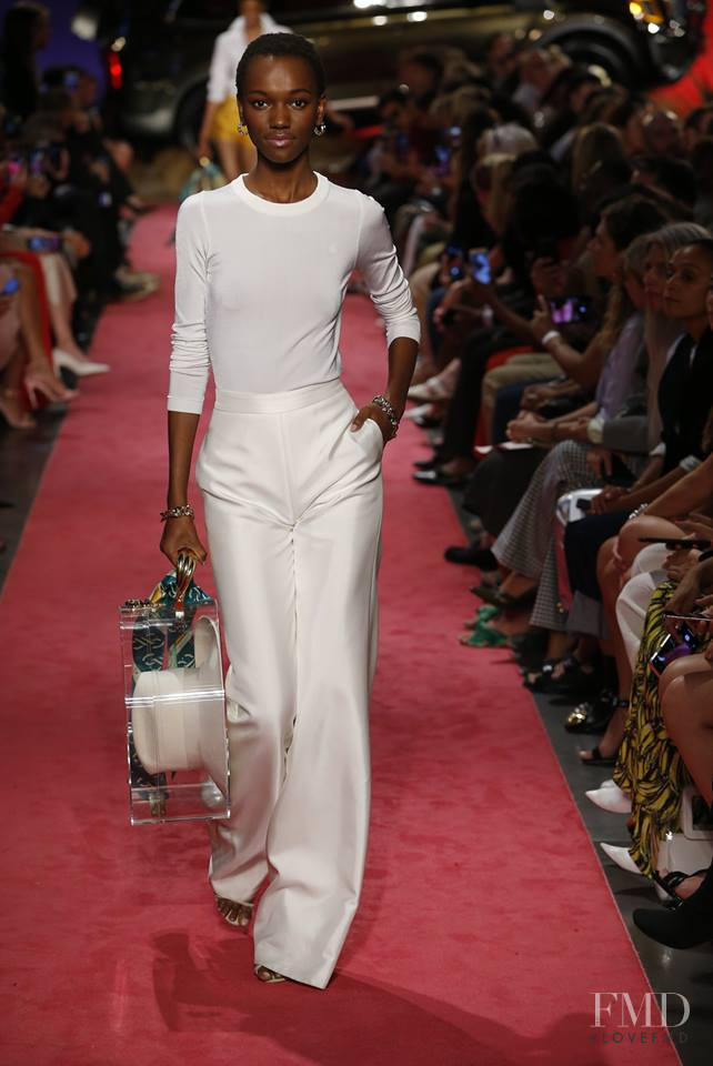 Herieth Paul featured in  the Brandon Maxwell fashion show for Spring/Summer 2019