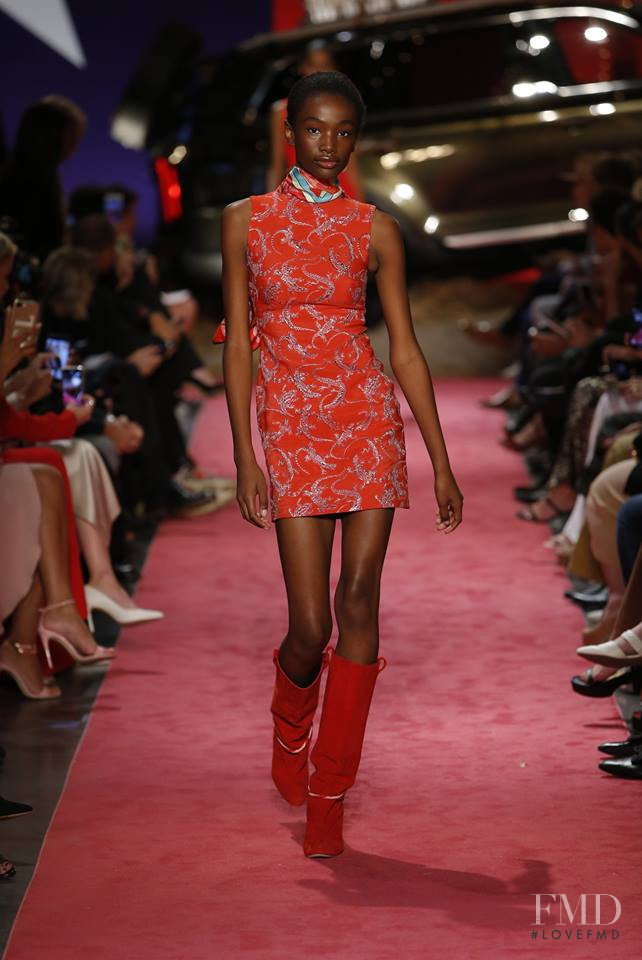 Imari Karanja featured in  the Brandon Maxwell fashion show for Spring/Summer 2019