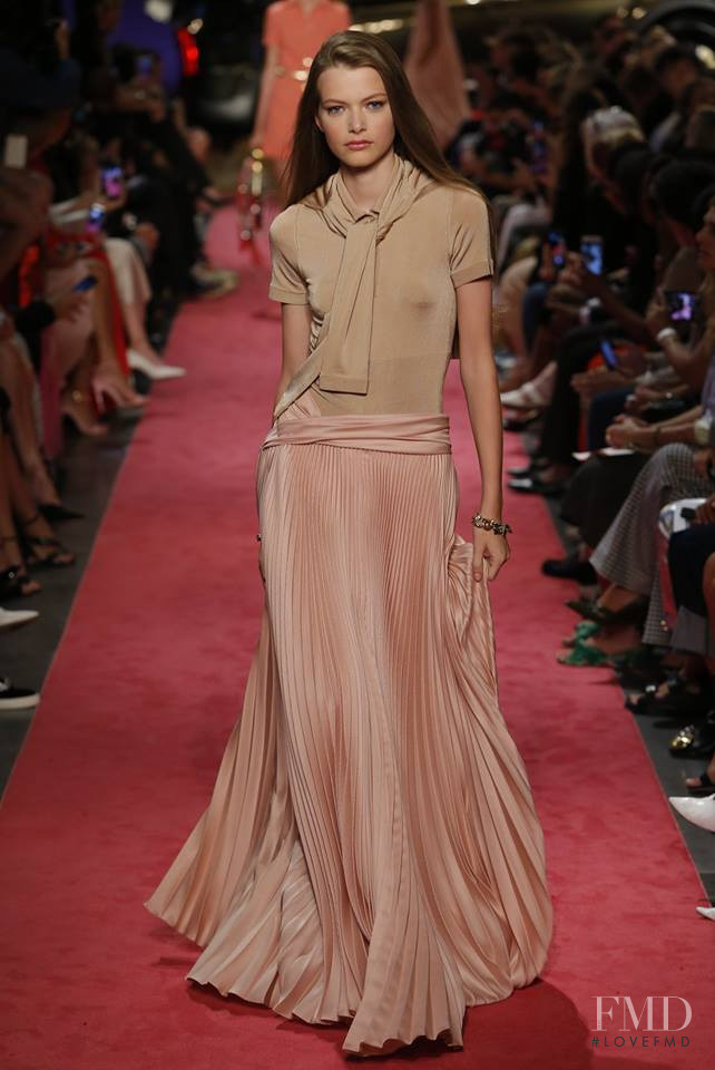 Louise Robert featured in  the Brandon Maxwell fashion show for Spring/Summer 2019