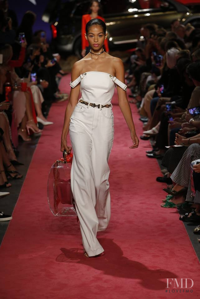 Zoe Thaets featured in  the Brandon Maxwell fashion show for Spring/Summer 2019