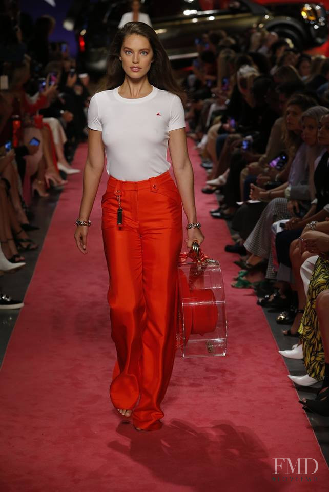 Emily DiDonato featured in  the Brandon Maxwell fashion show for Spring/Summer 2019