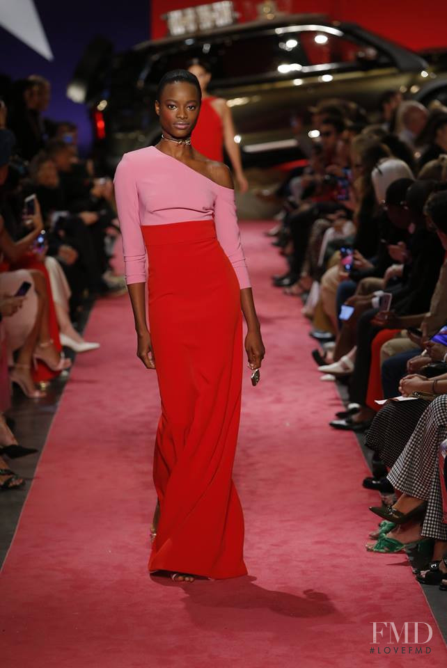 Mayowa Nicholas featured in  the Brandon Maxwell fashion show for Spring/Summer 2019