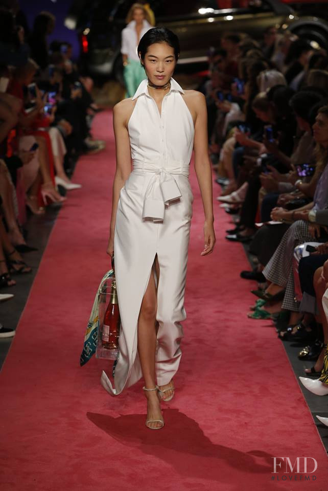 Chiharu Okunugi featured in  the Brandon Maxwell fashion show for Spring/Summer 2019