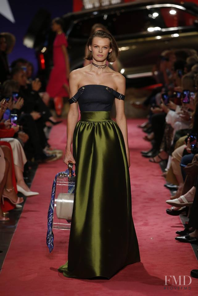 Cara Taylor featured in  the Brandon Maxwell fashion show for Spring/Summer 2019