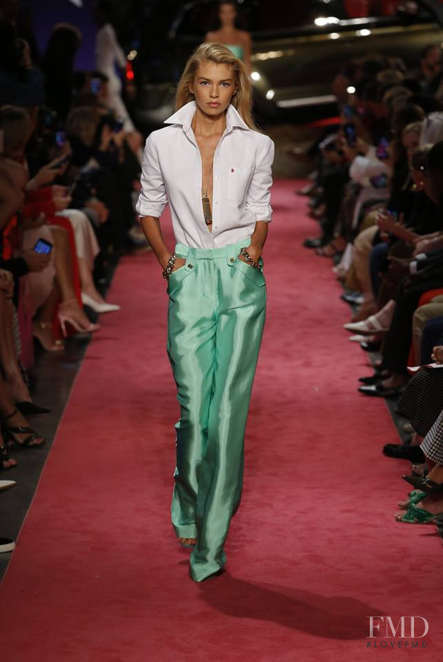 Stella Maxwell featured in  the Brandon Maxwell fashion show for Spring/Summer 2019