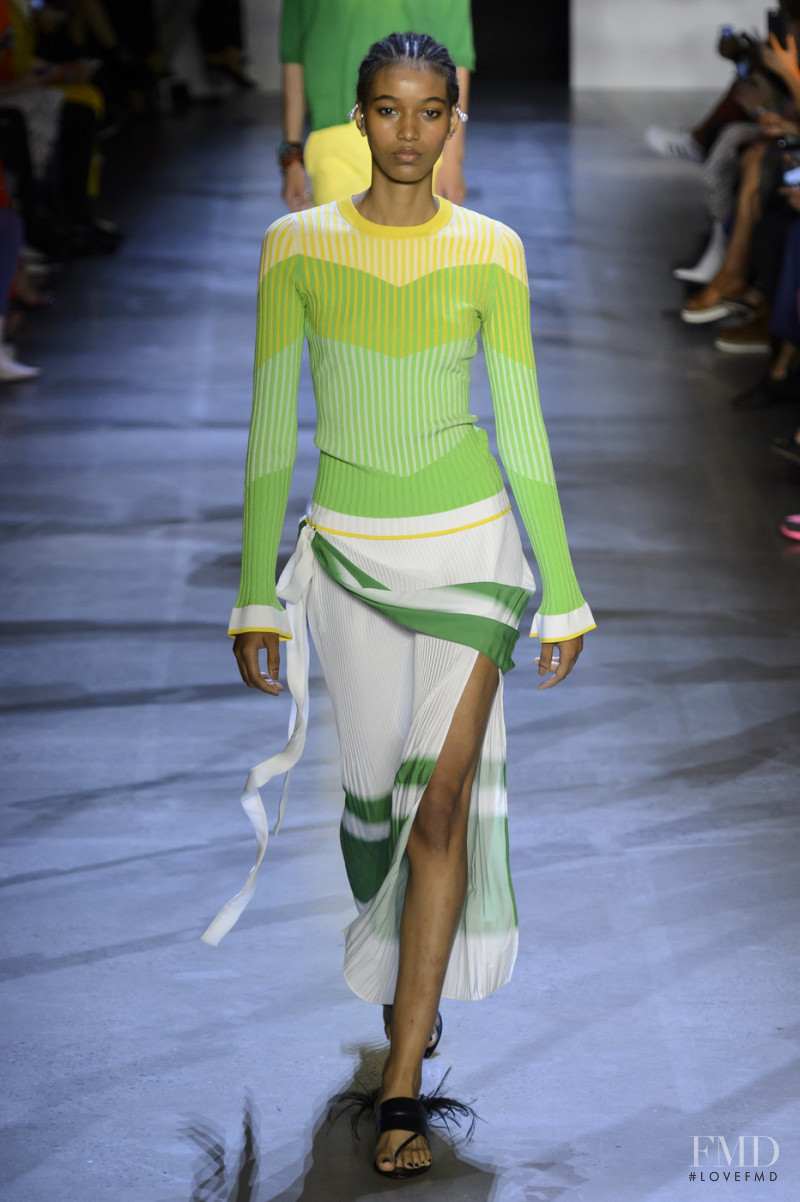 Manuela Sanchez featured in  the Prabal Gurung fashion show for Spring/Summer 2019