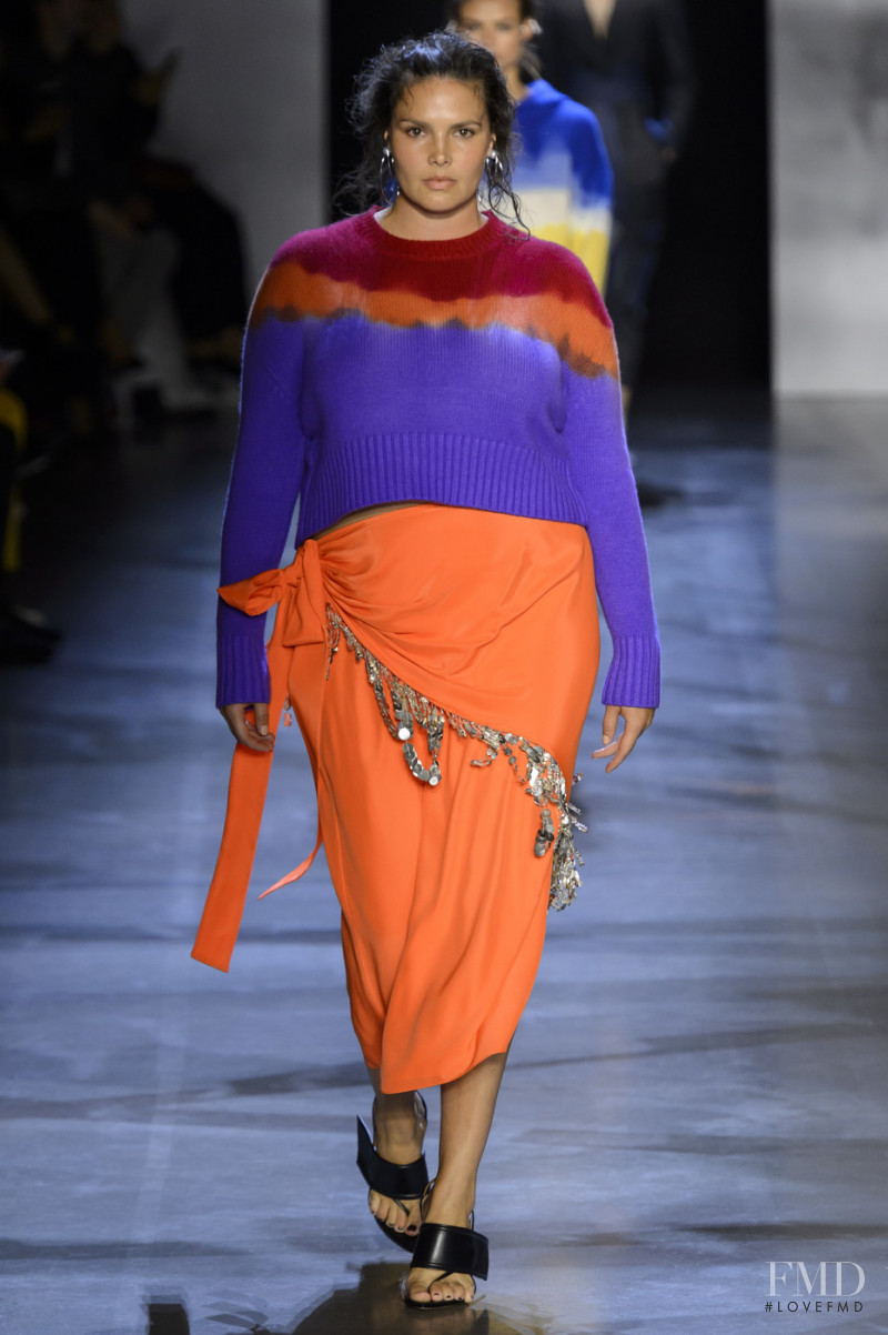 Candice Huffine featured in  the Prabal Gurung fashion show for Spring/Summer 2019