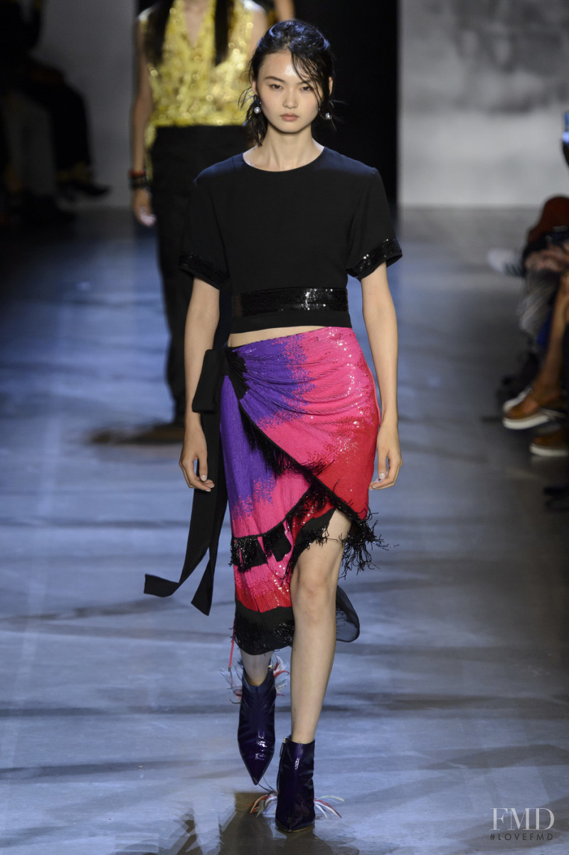 Cong He featured in  the Prabal Gurung fashion show for Spring/Summer 2019