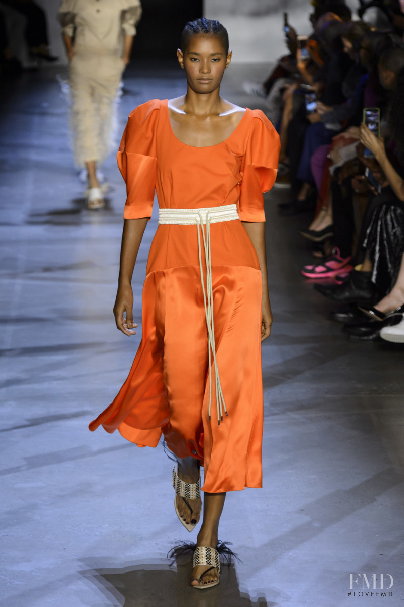 Ysaunny Brito featured in  the Prabal Gurung fashion show for Spring/Summer 2019