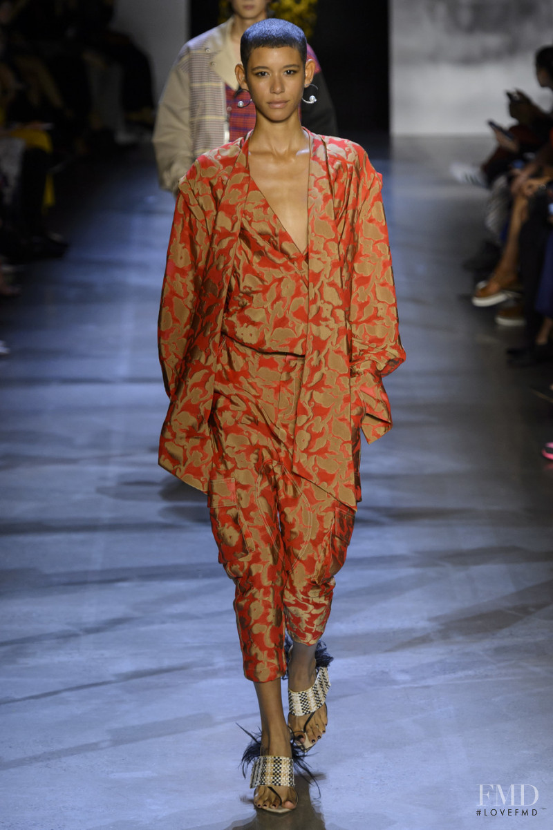 Janiece Dilone featured in  the Prabal Gurung fashion show for Spring/Summer 2019