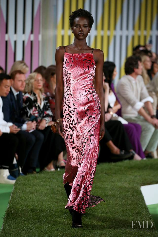 Adut Akech Bior featured in  the Escada fashion show for Spring/Summer 2019