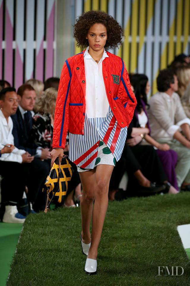 Hiandra Martinez featured in  the Escada fashion show for Spring/Summer 2019