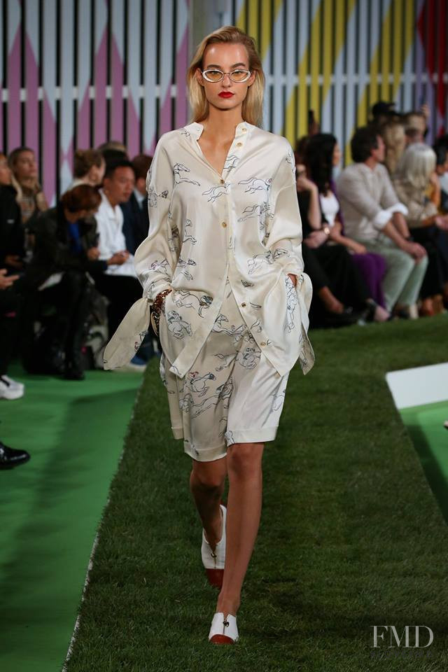 Maartje Verhoef featured in  the Escada fashion show for Spring/Summer 2019