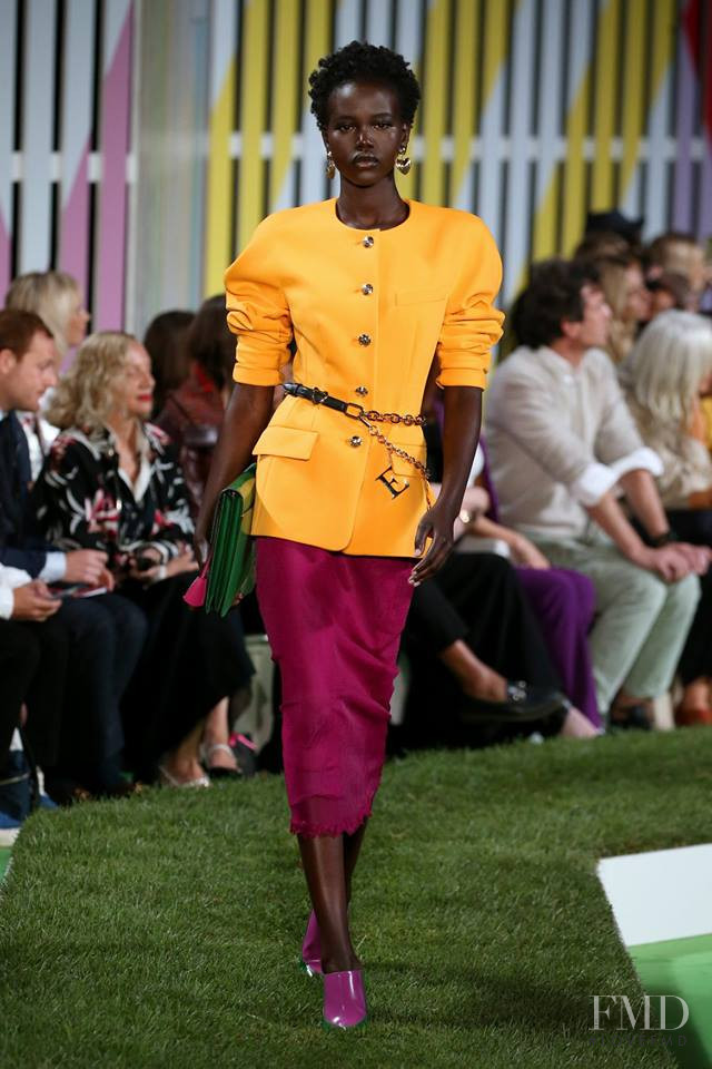 Adut Akech Bior featured in  the Escada fashion show for Spring/Summer 2019