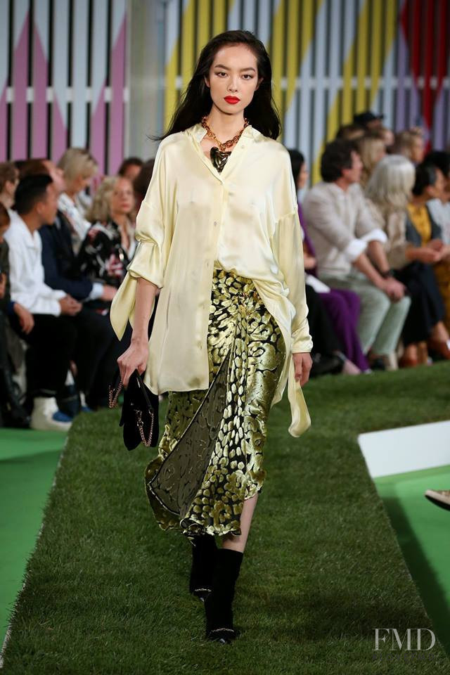 Fei Fei Sun featured in  the Escada fashion show for Spring/Summer 2019