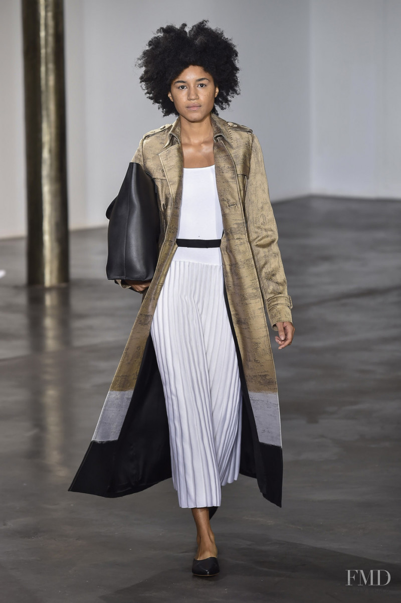 Bria Scott featured in  the Gabriela Hearst fashion show for Spring/Summer 2019