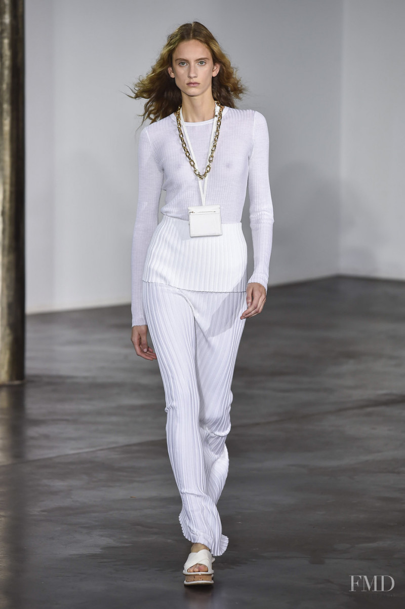 Sarah Berger featured in  the Gabriela Hearst fashion show for Spring/Summer 2019