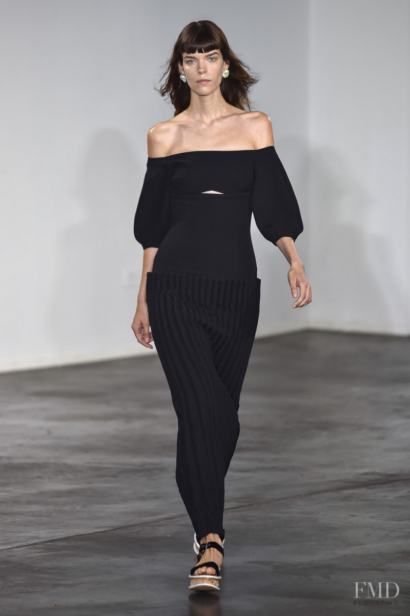 Meghan Collison featured in  the Gabriela Hearst fashion show for Spring/Summer 2019
