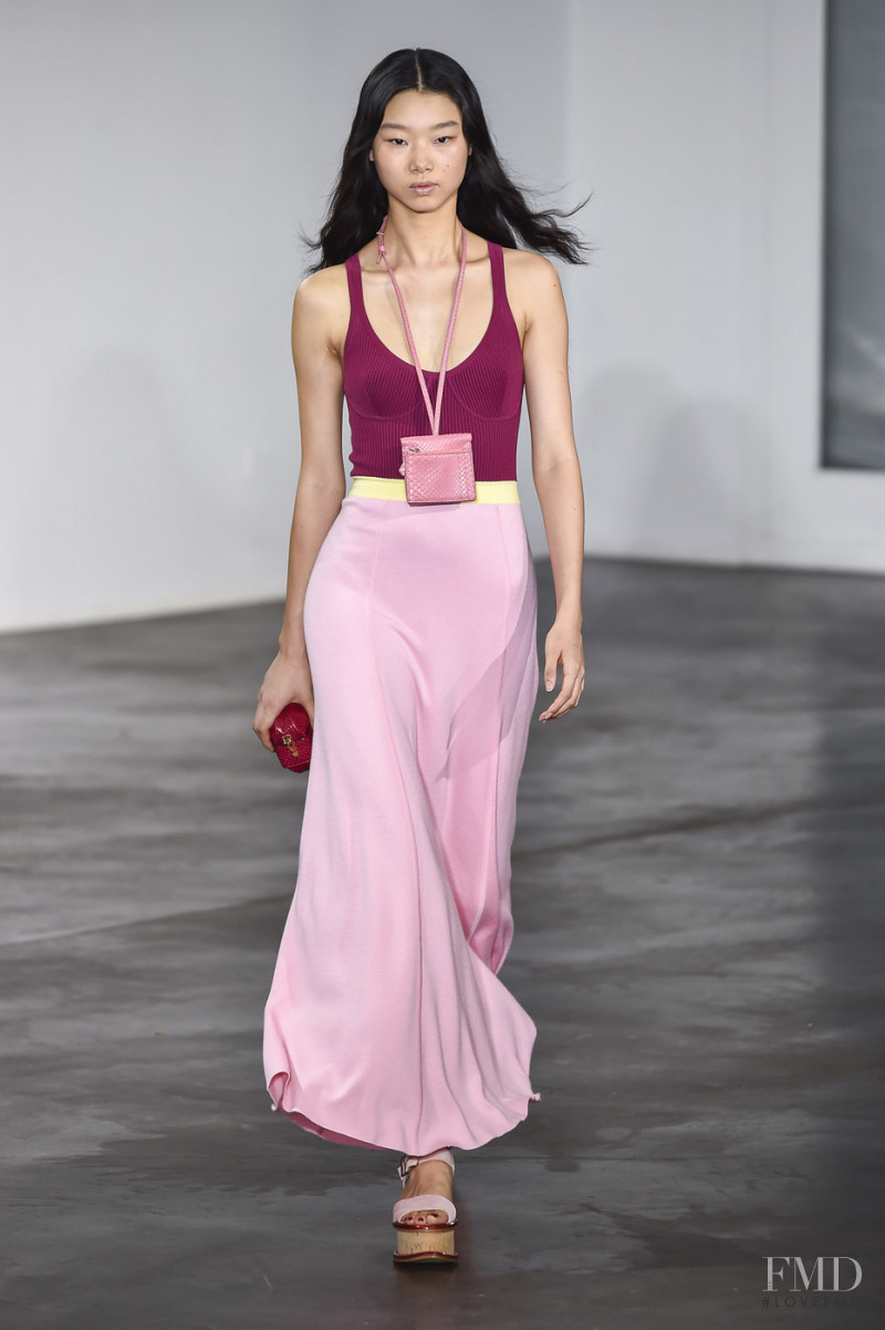 Yoon Young Bae featured in  the Gabriela Hearst fashion show for Spring/Summer 2019
