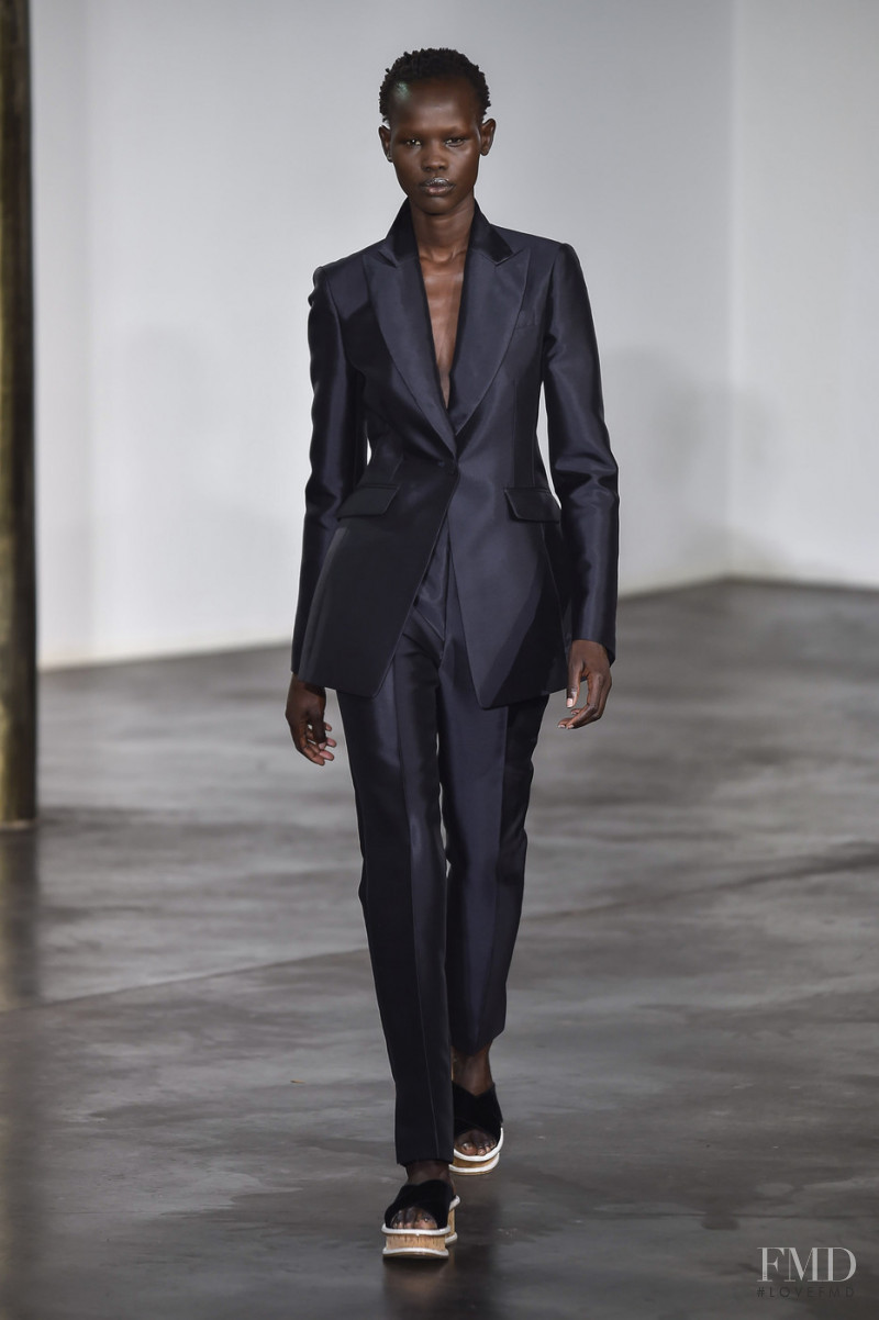 Shanelle Nyasiase featured in  the Gabriela Hearst fashion show for Spring/Summer 2019
