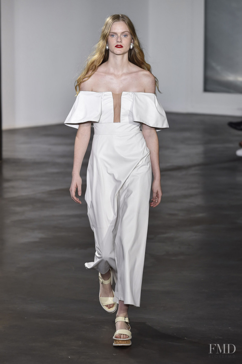 Lily Chapman featured in  the Gabriela Hearst fashion show for Spring/Summer 2019
