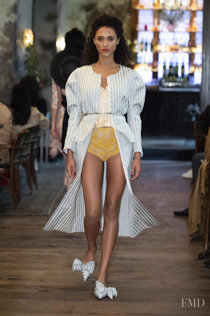 Melodie Vaxelaire featured in  the Brock Collection fashion show for Spring/Summer 2019