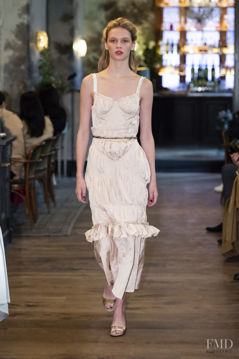 Faith Lynch featured in  the Brock Collection fashion show for Spring/Summer 2019