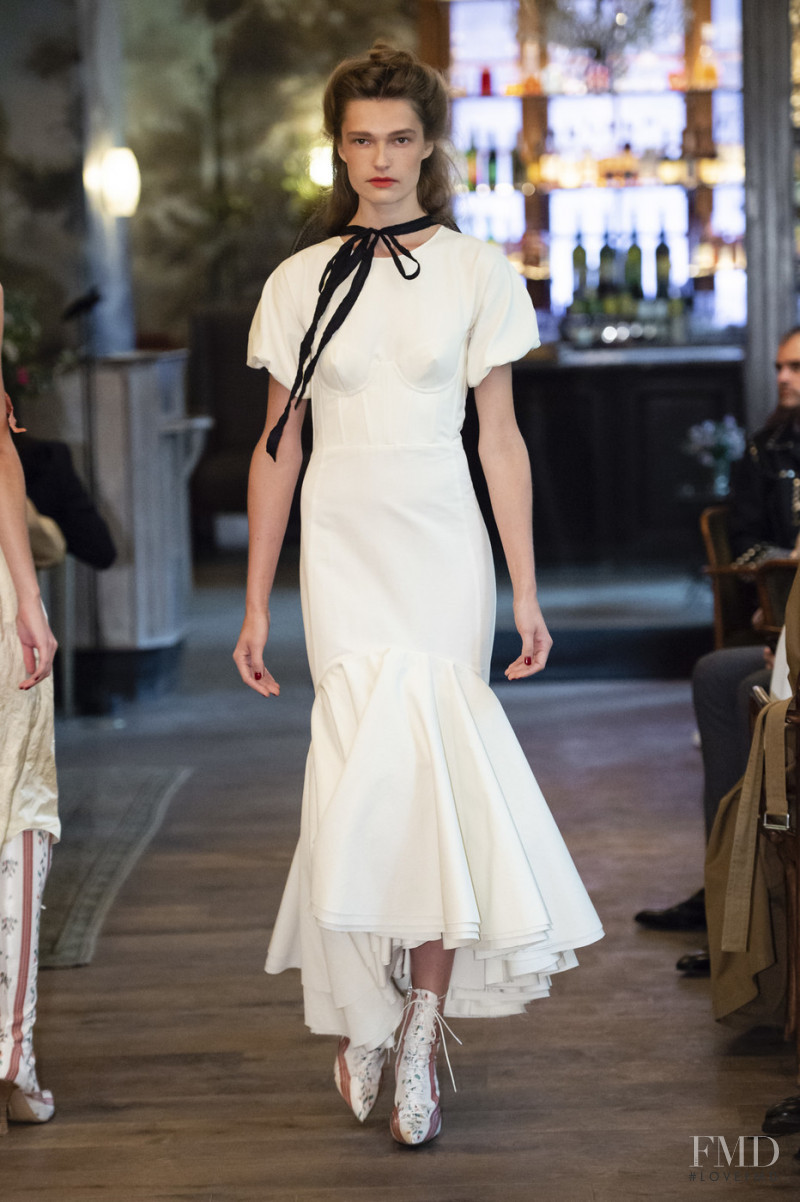 Laura Schoenmakers featured in  the Brock Collection fashion show for Spring/Summer 2019