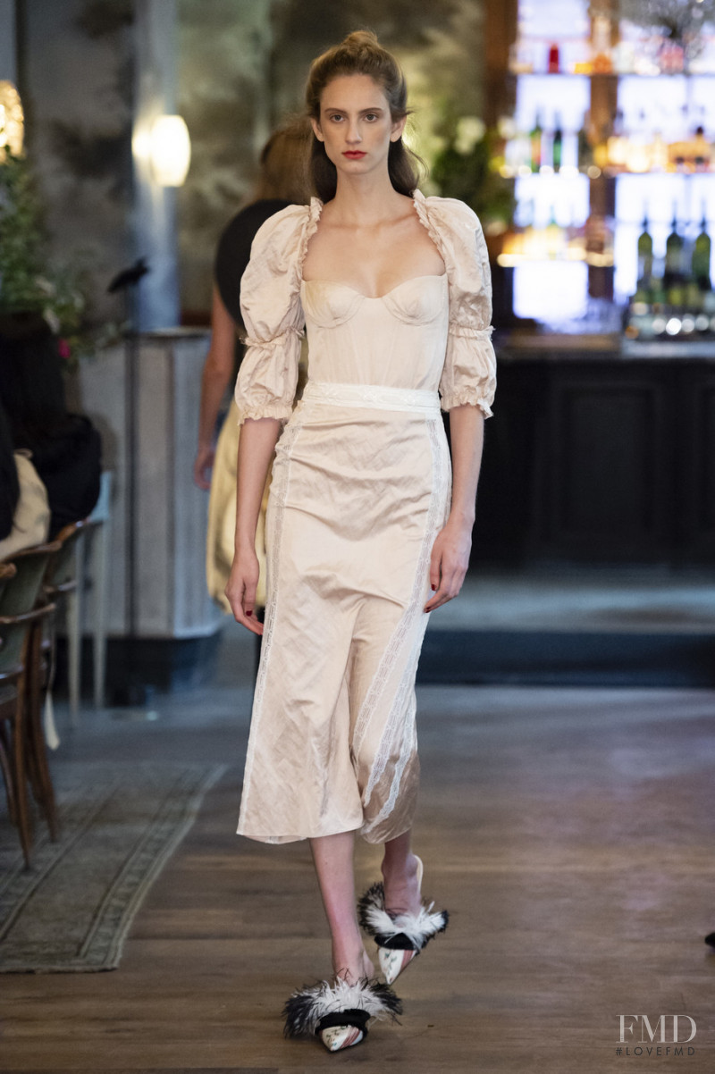 Sarah Berger featured in  the Brock Collection fashion show for Spring/Summer 2019