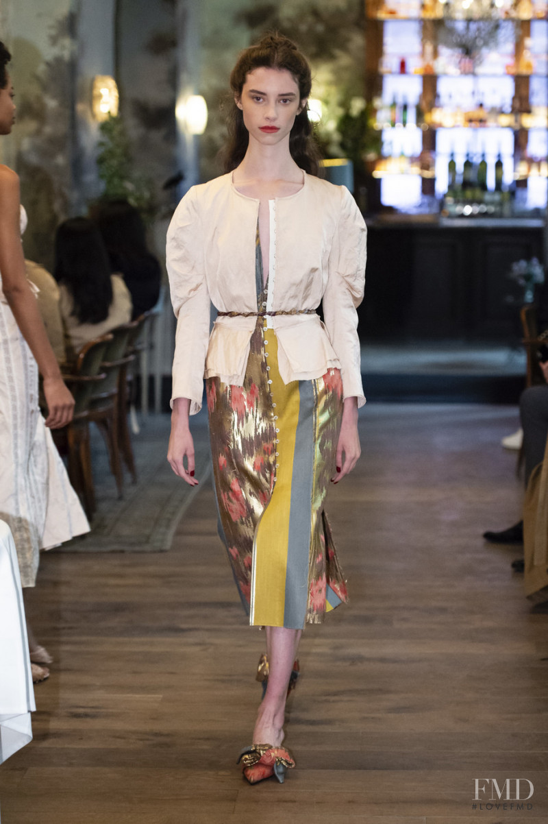 Sophie Martynova featured in  the Brock Collection fashion show for Spring/Summer 2019