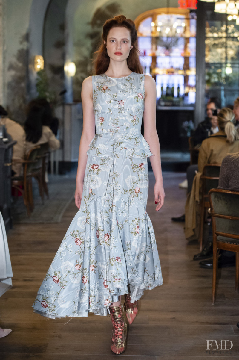 Julia Banas featured in  the Brock Collection fashion show for Spring/Summer 2019