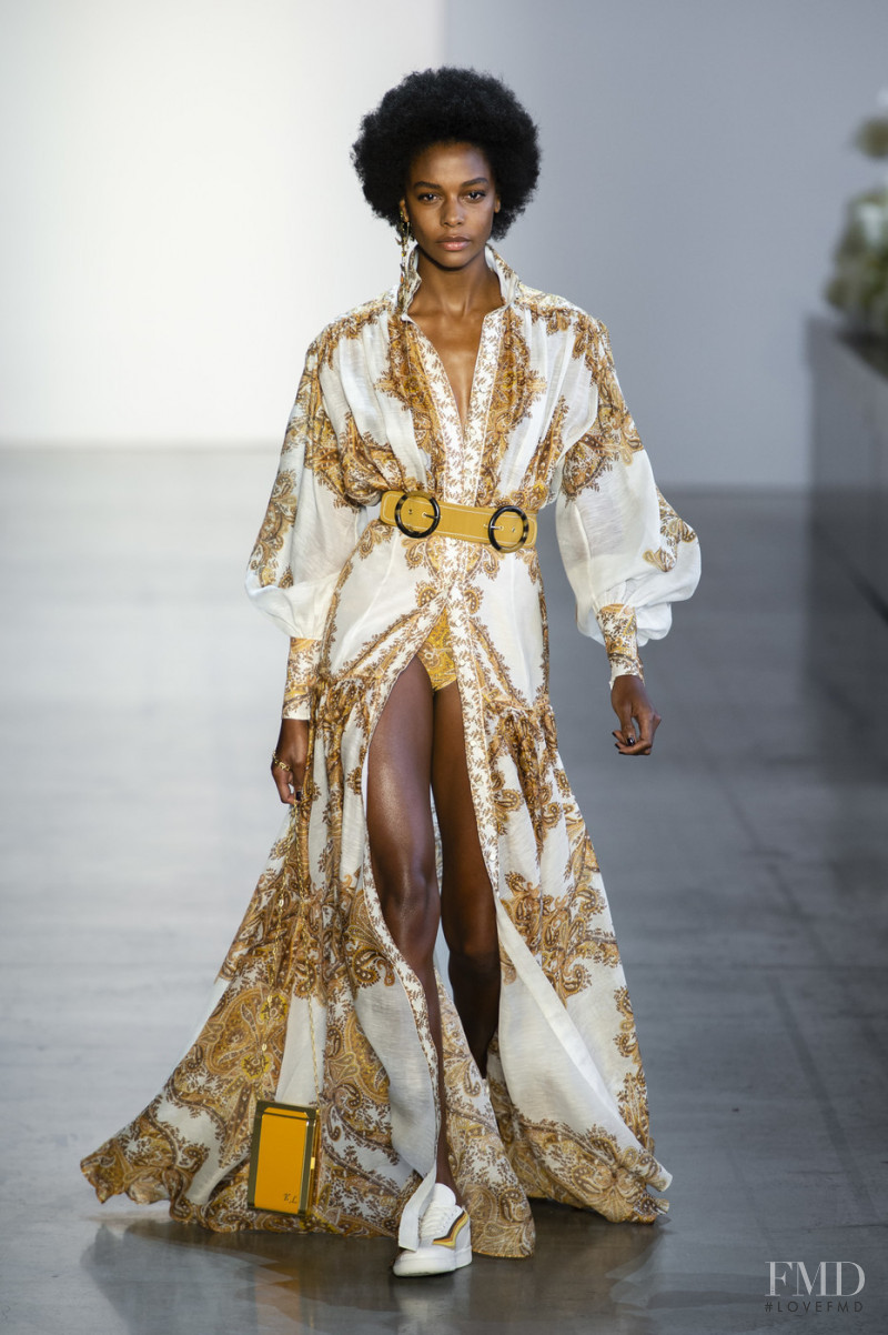 Karly Loyce featured in  the Zimmermann fashion show for Spring/Summer 2019