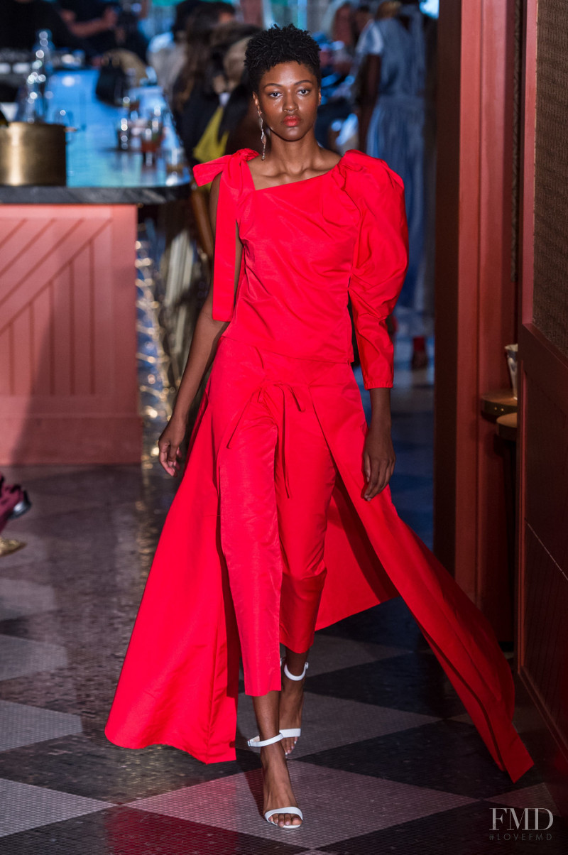 Dominique Brannon featured in  the Hellessy fashion show for Spring/Summer 2019