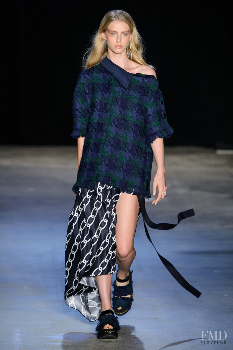 Abby Champion featured in  the Monse fashion show for Spring/Summer 2019