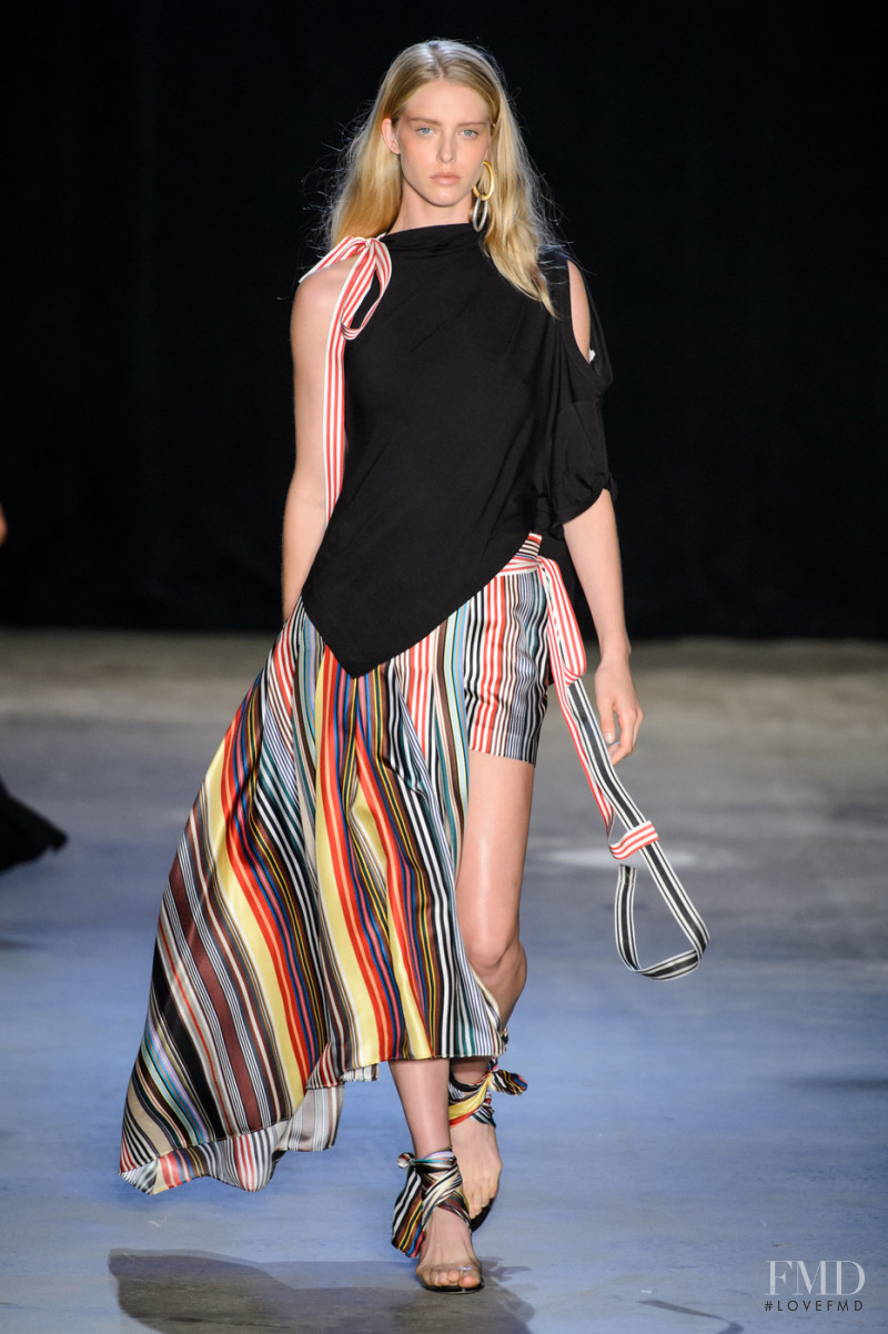 Abby Champion featured in  the Monse fashion show for Spring/Summer 2019