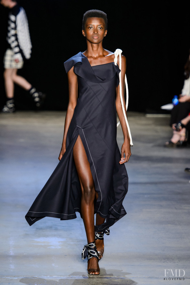 Amira Pinheiro featured in  the Monse fashion show for Spring/Summer 2019