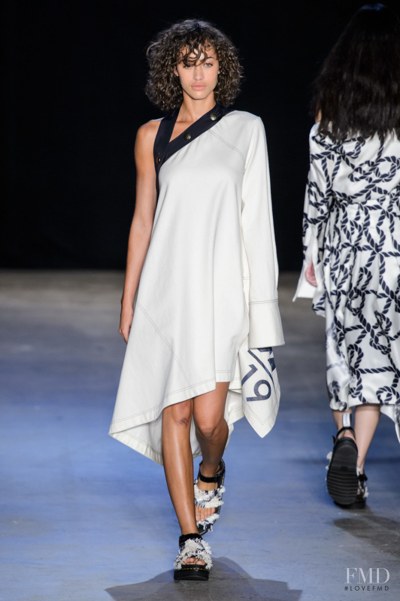 Alanna Arrington featured in  the Monse fashion show for Spring/Summer 2019