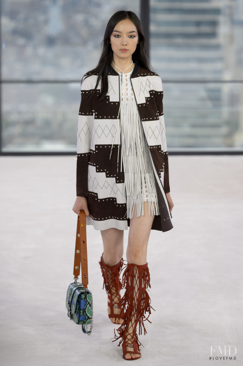 Fei Fei Sun featured in  the Longchamp fashion show for Spring/Summer 2019