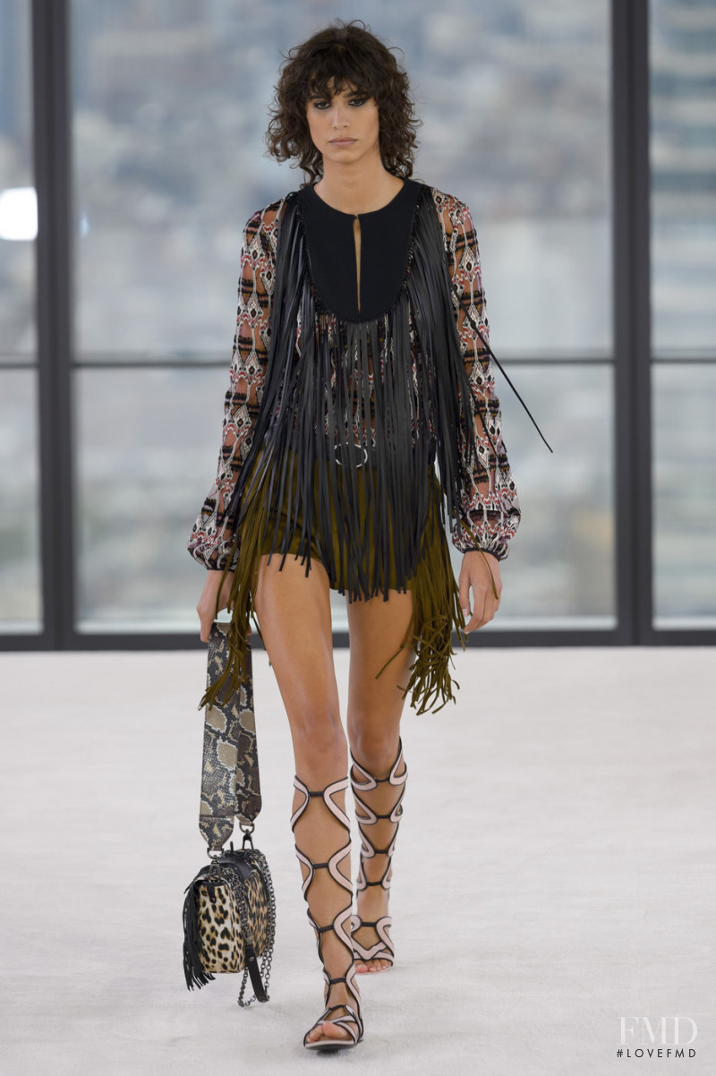 Mica Arganaraz featured in  the Longchamp fashion show for Spring/Summer 2019