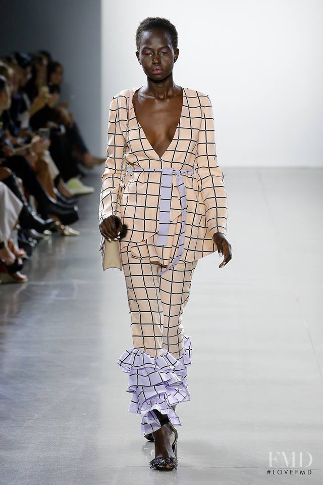 Aweng Chuol featured in  the Vivienne Hu fashion show for Spring/Summer 2019
