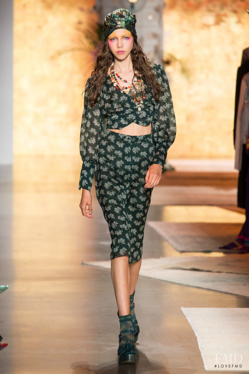 Lea Julian featured in  the Anna Sui fashion show for Spring/Summer 2019