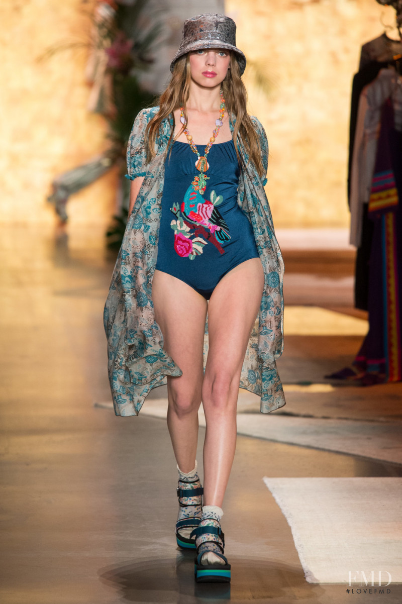 Mariana Zaragoza featured in  the Anna Sui fashion show for Spring/Summer 2019