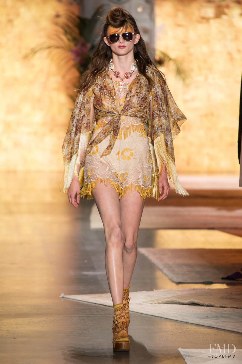 Primrose Archer featured in  the Anna Sui fashion show for Spring/Summer 2019