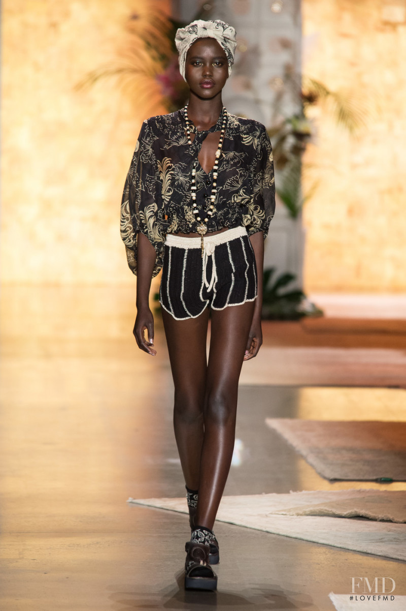 Adut Akech Bior featured in  the Anna Sui fashion show for Spring/Summer 2019