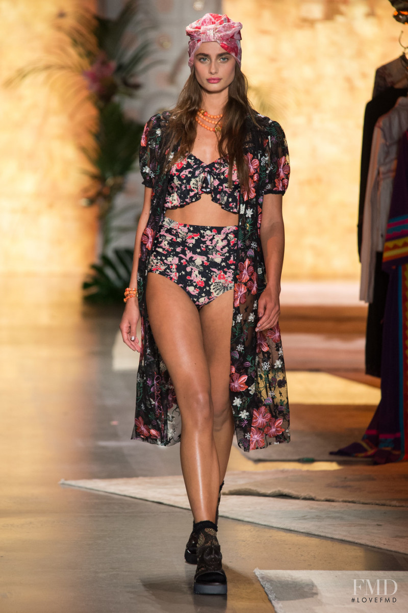 Taylor Hill featured in  the Anna Sui fashion show for Spring/Summer 2019