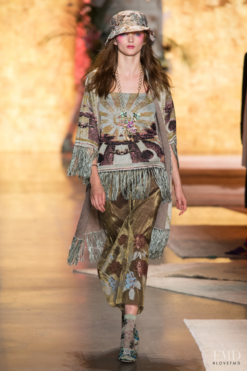 Primrose Archer featured in  the Anna Sui fashion show for Spring/Summer 2019