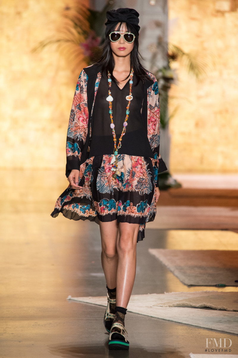 Xiao Wen Ju featured in  the Anna Sui fashion show for Spring/Summer 2019